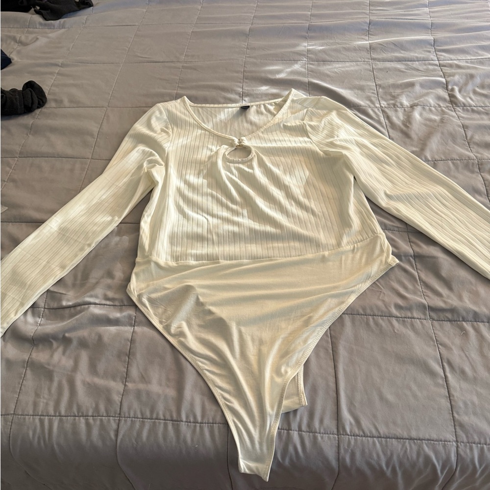 Cream Long Sleeve Bodysuit